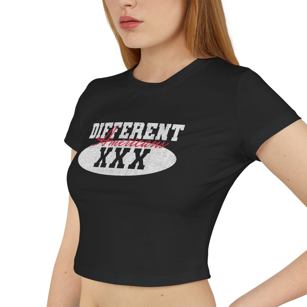 D.A. XXX Women’s Baby Tee On Black