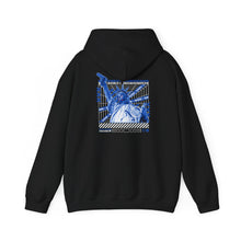 Load image into Gallery viewer, Lady Liberty Blue On Black Hoodie
