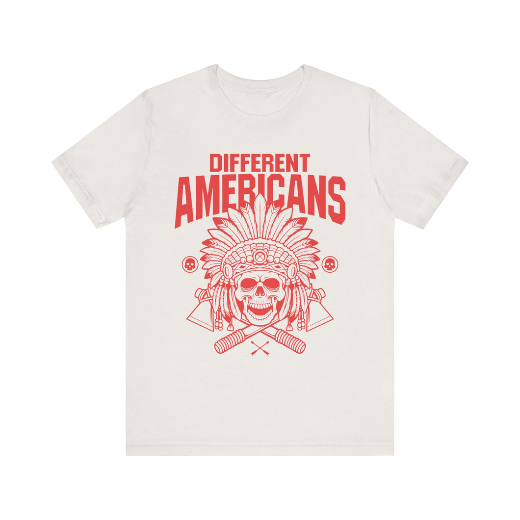 Native Skull Red on White