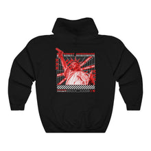 Load image into Gallery viewer, Lady Liberty Red On Black Hoodie
